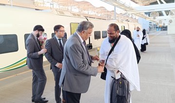 Indian Hajj pilgrims take train from Jeddah to Makkah