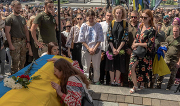 Hundreds bid farewell to Ukrainian volunteer medic killed on front lines