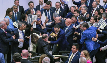 Lawmakers brawl in Turkish parliament over pro-Kurdish mayor’s detention