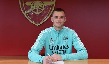 Arsenal goalkeeper Karl Hein has signed a new contract with the club. Credit: @ArsenalSouls