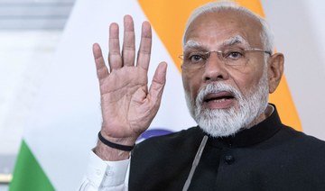 Indian Prime Minister Narendra Modi addresses a press conference after bilateral talks at the Chancellory in Vienna, on July 10.