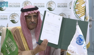 The agreement was signed via video conference by KSrelief assistant supervisor general of operations and programs Ahmed Al-Baiz.