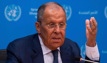 Sergey Lavrov, Minister for Foreign Affairs of the Russian Federation, holds a press briefing at the United Nations headquarters