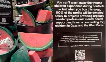 Watermelon soap from cosmetics firm Lush will support Palestinian children’s mental health