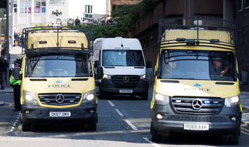 A prison van believed to be transporting Axel Rudakubana departs Liverpool City Magistrates Court in Liverpool.