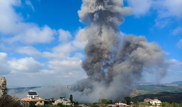 Smoke ascends after an Israeli air raid on town of Shamaa in southern Lebanon on August 1,2024,amid ongoing cross-border clashes