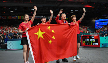 China earns a 300th Olympic gold medal with women’s team victory in table tennis at Paris Games