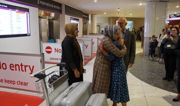 Female trainee doctors from Afghanistan are greeted on arrival in Scotland by Lorna Norgrove. (@UKGovScotland) 