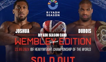 Riyadh Season Card boxing event at Wembley Stadium in London is a sellout