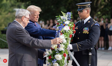 Trump ‘disrespected sacred ground’ at US military cemetery, VP Harris says