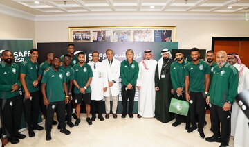 Saudi football players bring joy to patients at top hospital