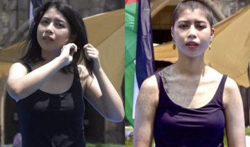 Student at a Japan university shaves her head to support Palestinians