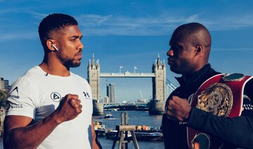 Boxing stars Anthony Joshua and Daniel Dubois face off at Tower Bridge in London