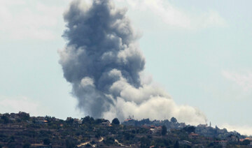 Smoke billows from the site of an Israeli airstrike that targeted the southern Lebanese village of Houla on September 16, 2024. 