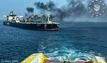 Burning oil tanker safely towed away from Yemen after Houthi attacks, EU says