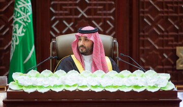 Saudi Crown Prince Mohammed bin Salman addresses the Shoura Council on Wednesday. (SPA)