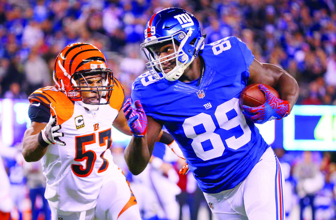 Manning Throws 3 TDs As Giants Beat Bengals | Arab News