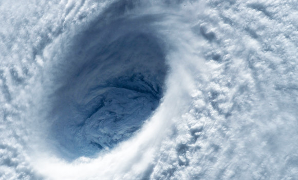 This close up of the huge Typhoon Maysak 