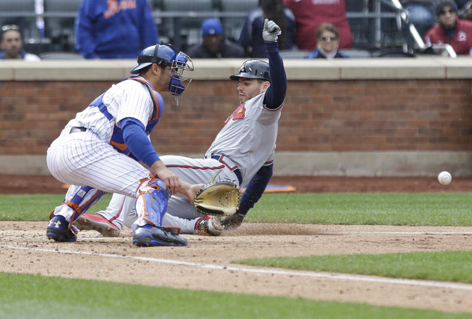 Mets Match Record With 11th Straight Win, Beat Braves 6-3 | Arab News