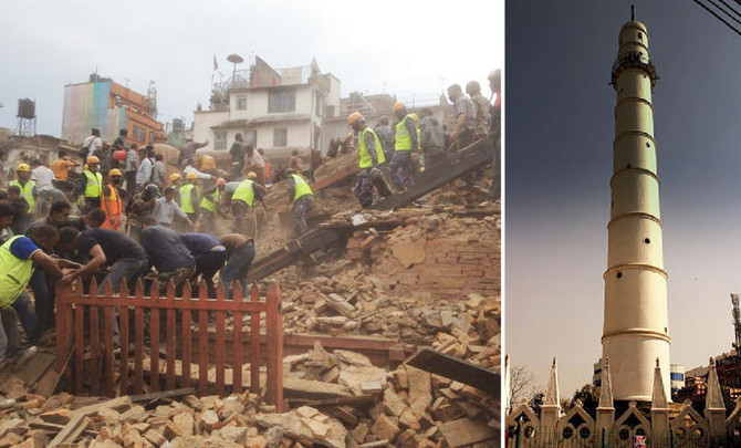 Historic Katmandu tower collapses in quake