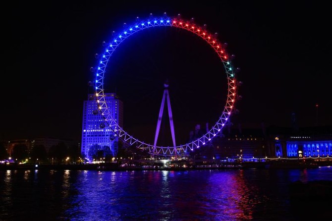 London Eye lit up by FB poll chat