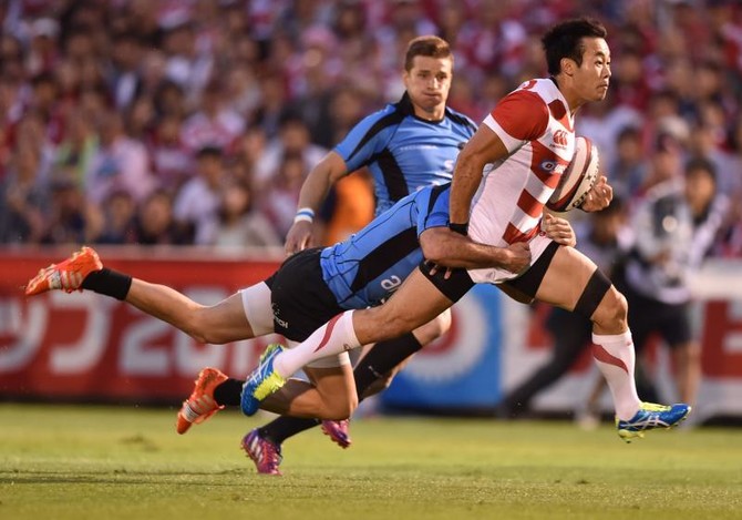 Japan thrashes Uruguay in Rugby World Cup warm-up