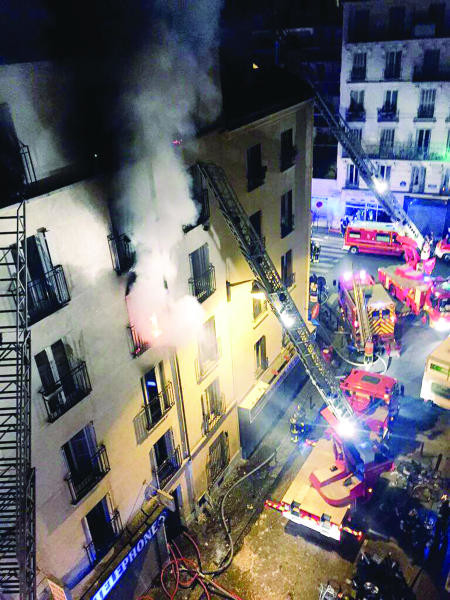 8 Die In Paris Apartment Block Fire | Arab News