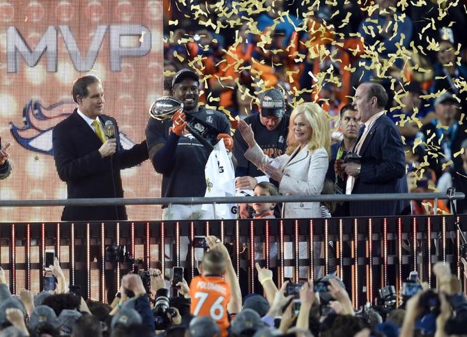 Super Bowl 50 -- Von Miller of Denver Broncos named Most Valuable