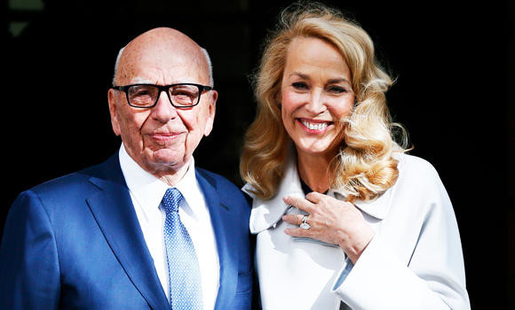 Rupert Murdoch marries Jerry Hall in London