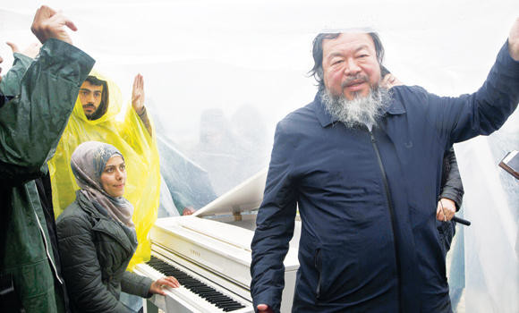 Ai Weiwei brings music to Idomeni refugee camp