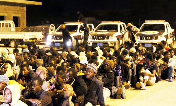 Libya arrests 200 African migrants, human trafficker