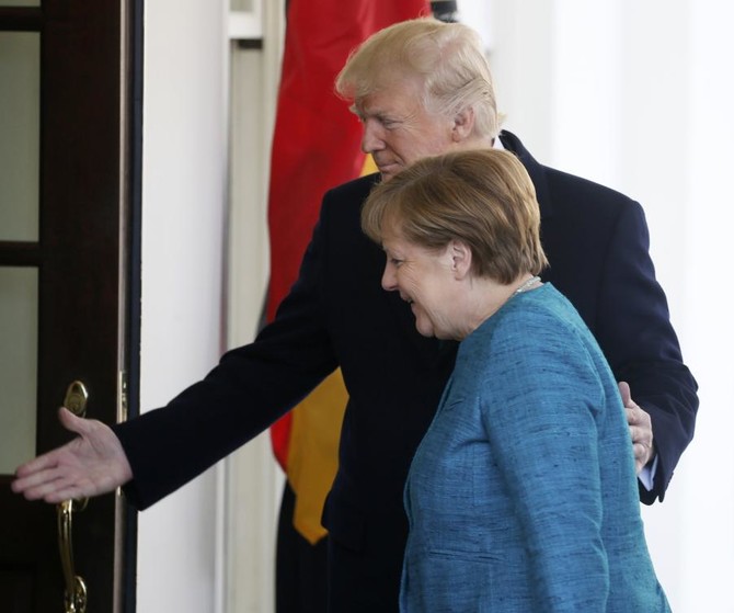 Trump welcomes Germany’s Merkel to White House