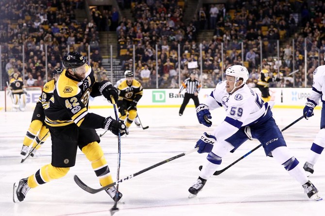 Bruins Clinch Playoff Berth With 4-0 Win Over Lightning | Arab News