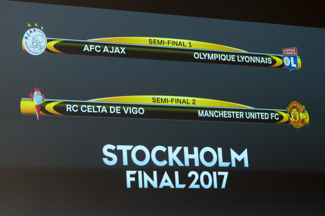 Man Utd faces Celta Vigo in Europa semis