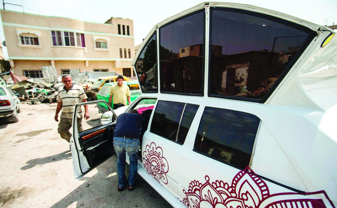 Gazans create wedding limo from five different cars