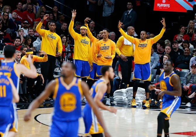 Warriors Advance With Sweep Of Blazers | Arab News