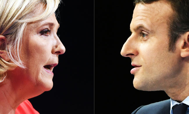 Macron, Le Pen face off as France elects president