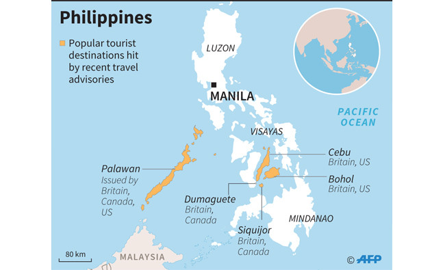 US warns of kidnapping threat on Philippine tourist island