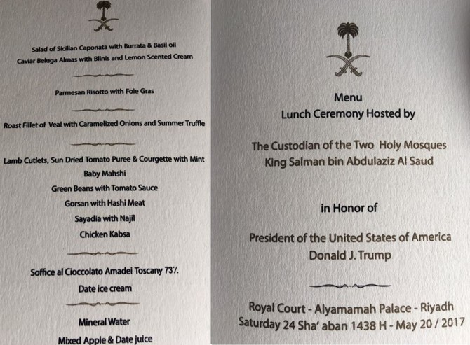 Dine like a king: Here is what President Trump had for lunch in Saudi Arabia