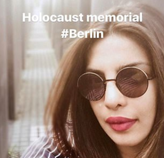 Bollywood star Priyanka Chopra sparks outrage over Holocaust memorial selfies