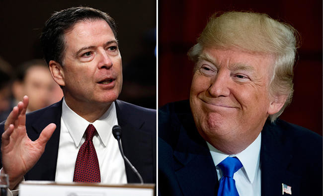 Trump accuses ex-FBI director Comey of cowardice over ‘leaks’