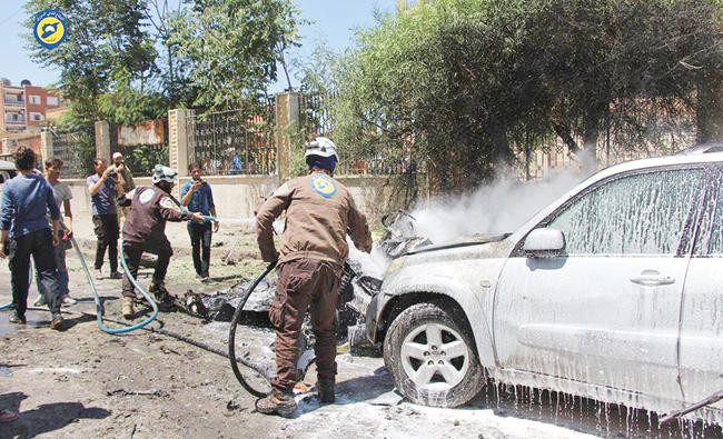 Shells hit Russian Embassy in Syrian capital