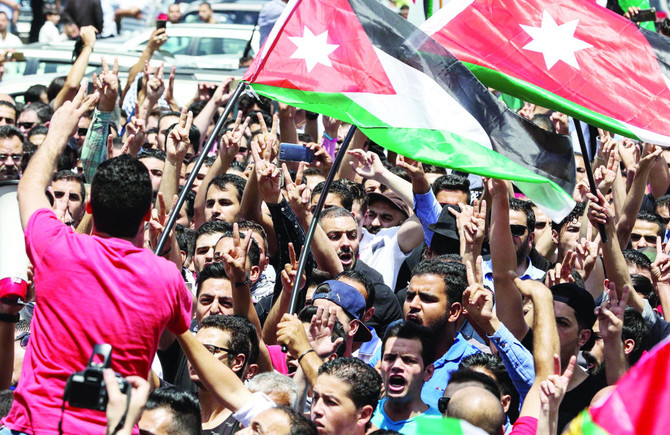 Jordanian protesters call for end to peace treaty with Israel