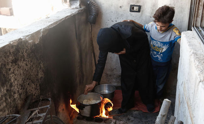 Besieged Syria town swaps meat for mushrooms