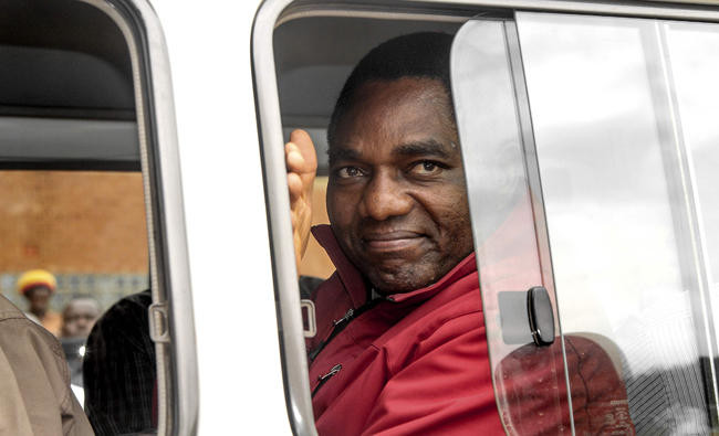 Zambia opposition leader pleads not guilty to treason