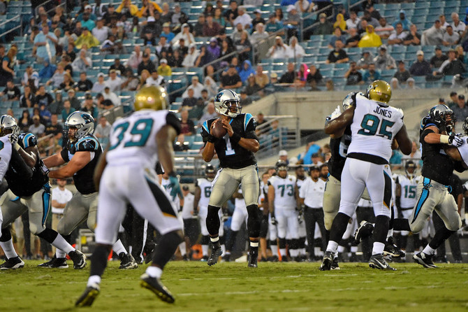 Newton perfect in preseason debut, Panthers edge Jags 24-23