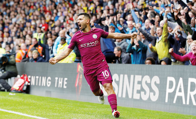 Six-goal City goes top, Liverpool held by Burnley