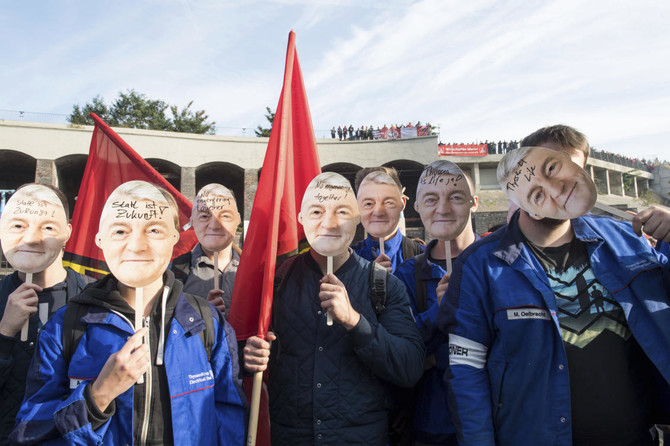 Germany steel workers protest over Thyssenkrupp-Tata steel merger plan