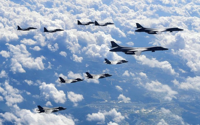 US bombers fly off east coast of North Korea: Pentagon