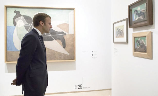 French president inaugurates major Picasso exhibition